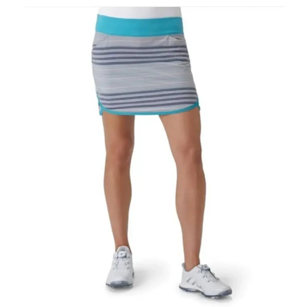 NWT Adidas Golf Rangewear Skort in Light Grey Heather Blue Women's Size Large